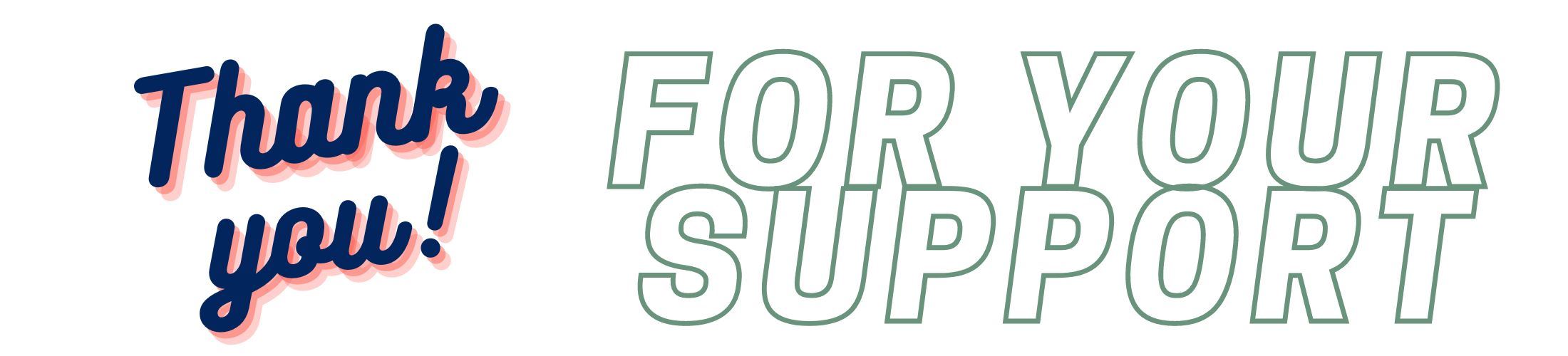 Thank you for your support banner on the Donations page 