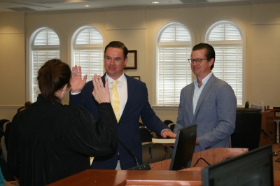 Ted Cooney being Swore In 