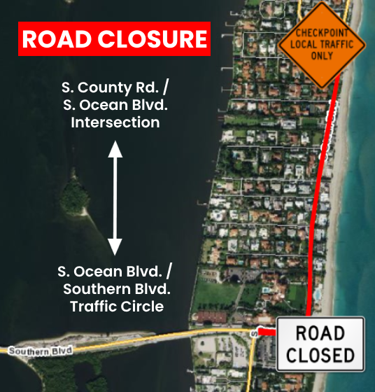 South Ocean Boulevard road closure map