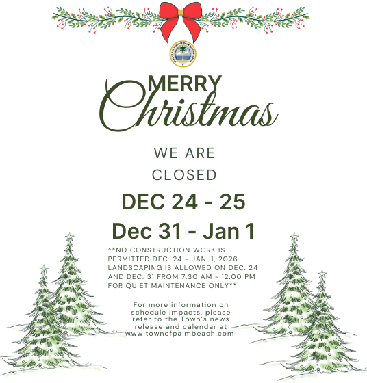 Merry Christmas. The Town is closed December 24 -25 and December 31 - January 1